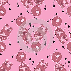 stylized dancing robots - graphics. Machine Revolt, Artificial Intelligence, Automation. robotization. Design elements