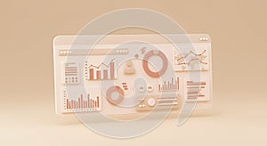 3D Minimalist Business Data Dashboard