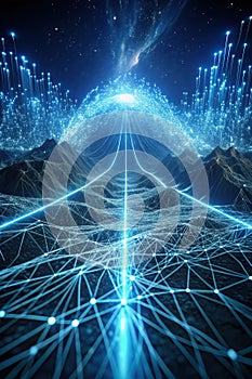 Stylized Data Path with Particle Trails