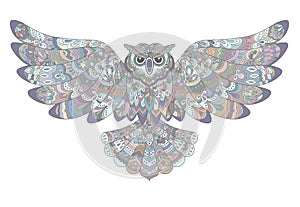 Stylized Decorative Vector Owl.