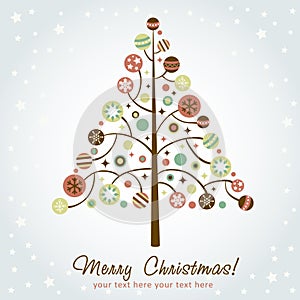 Stylized design Christmas tree