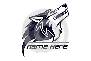 Powerful Wolf Head Logo Illustration EPS Format