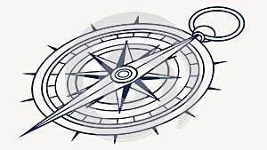 A stylized and detailed compass rose illustration, vector design Generative AI