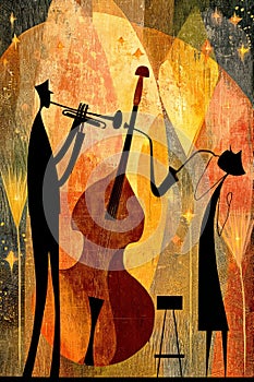 Jazz Trio in Silhouette photo