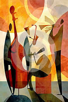 Jazz Trio in Silhouette photo
