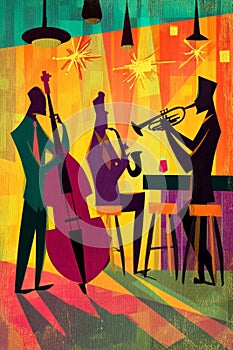 Jazz Trio in Silhouette photo