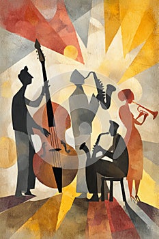 Jazz Trio in Silhouette photo