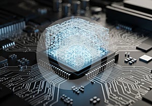 A stylized digital rendering of a