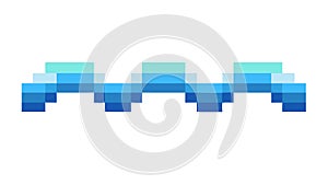 Stylized Digital Wave Pattern Border Vector Illustration, vector design Generative AI