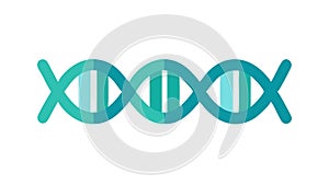 Stylized DNA sequence X icon vector, vector design Generative AI