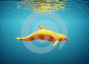 Stylized dolphin. abstract