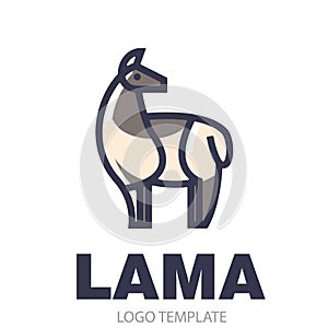 Stylized drawing of llama