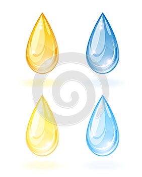Stylized drop of oil and water.