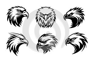 Stylized eagle head emblem