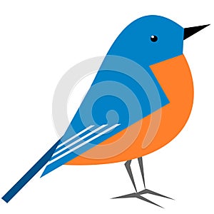 Stylized Eastern Bluebird