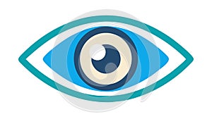 Stylized eye icon. Perception, digital vision, and observation. vector design Generative AI