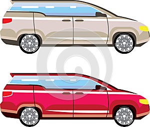 Stylized Family Van Vector