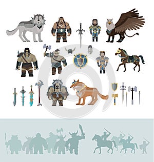 Stylized fantasy characters