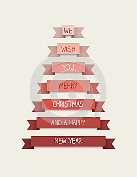 Stylized flat Christmas tree.