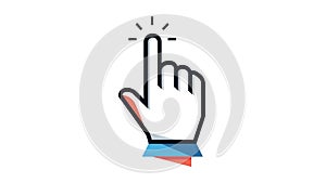 Click Icon: Hand Cursor with Pointer Finger