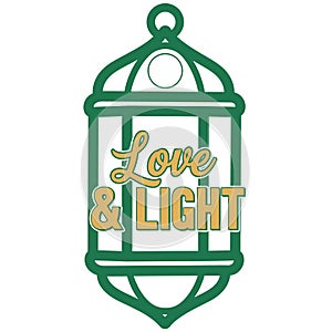 Love and Light Lantern Graphic