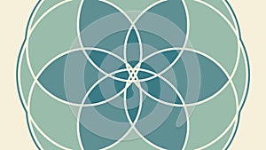 Stylized Floral Geometric Abstract Pattern Vector, vector design Generative AI