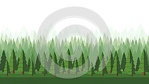 Stylized Forest Landscape Illustration