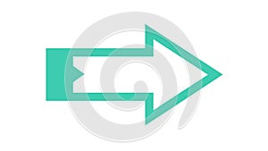 Stylized Forward Arrow, Modern Directional Symbol, vector design Generative AI