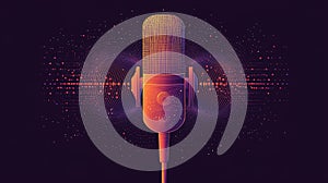 Futuristic digital microphone visualization
