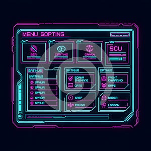 Futuristic Menu Interface