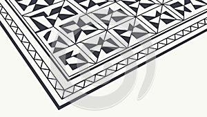 Stylized Geometric Corner Border, Abstract Decorative Pattern, vector design Generative AI