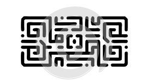 Stylized Geometric Maze Pattern, Intricate Labyrinth Art, vector design Generative AI