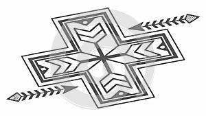 Stylized Geometric Pattern Design Element, vector design Generative AI