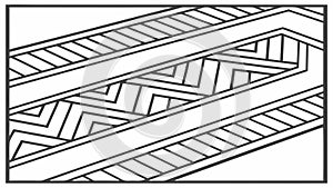Stylized Geometric Pattern with Interlocking Triangles, vector design Generative AI
