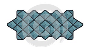 Stylized Geometric Starburst Tile Pattern, vector design Generative AI