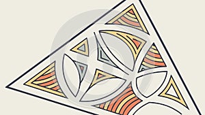 Stylized Geometric Triangle Element Vector, vector design Generative AI