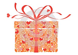 Stylized gift - vector