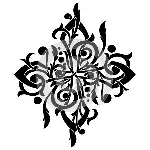 Stylized gothic ornamental cross