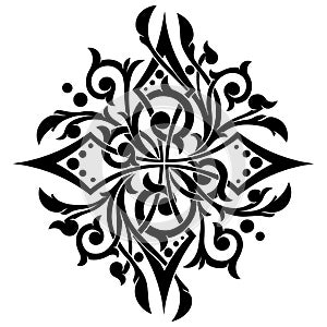 Stylized gothic ornamental cross