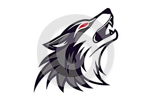 Powerful Wolf Head Logo Illustration EPS Format