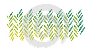 Stylized Green Leaves Abstract Foliage Pattern Vector, vector design Generative AI