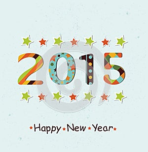 Stylized Happy New Year 2015 background