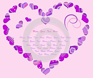 Stylized heart in violet colors