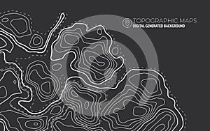 Stylized Height of Topographic Contour in Lines.