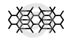 Stylized Hexagonal Grid Pattern Vector Background Design, vector design Generative AI