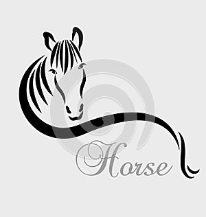 Stylized horse logo photo