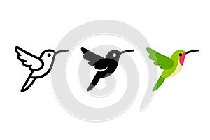 Stylized hummingbird icon