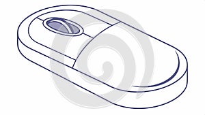 Stylized illustration of a computer mouse periphery device vector design Generative AI
