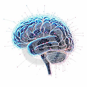 Abstract Brain Network Illustration