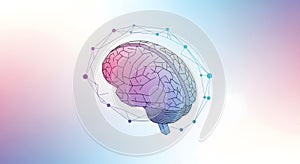 Abstract Brain Network Illustration